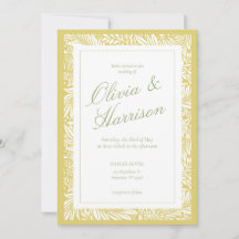 Elegante Citrus Huwelijksuitnodiging Eiland