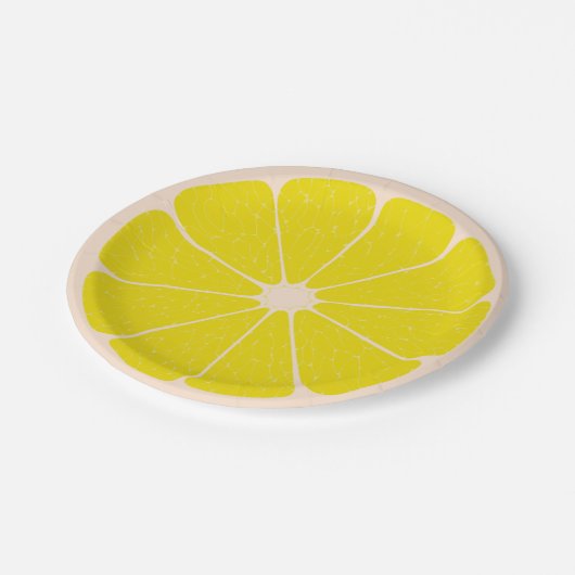 Elegante citrus kleurrijke partij Trendy Geel Papieren Bordje (Gekanteld)