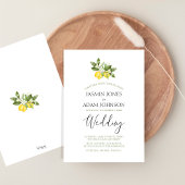 Elegante Citrus Lemon Greenery bruiloft Kaart