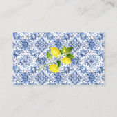 Elegante Citrus Lemon Waterverf baby shower diape Informatiekaartje (Achterkant)