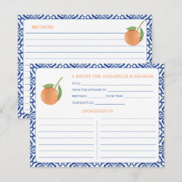 Elegante Citrus Mediterraan Esthetisch Receptkaart Kaart