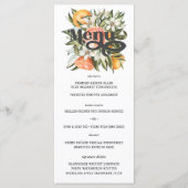 Elegante Citrus Orchard Boho Botanische bruiloft M Menu (Voorkant)