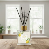Elegante citrus-reeddiffusersticker vierkante sticker