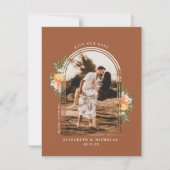 Elegante citrusboomgaard | Boho bewaar de datum (Voorkant)