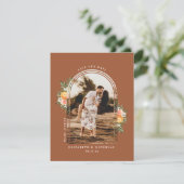 Elegante citrusboomgaard | Boho bewaar de datum (Staand voorkant)