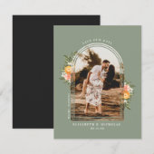 Elegante citrusboomgaard | Boho bewaar de datum (Voorkant / Achterkant)