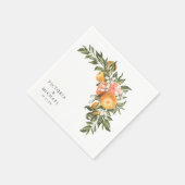 Elegante citrusboomgaard | Boho botanisch monogram Servet (Hoek)