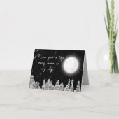 Elegante City Moon gepersonaliseerde foto moederda Kaart (Voorkant)