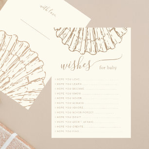 Elegante Clamshell Wensen Voor Baby Beige Shower U