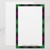 Elegante Clan Cunningham Tartan Plaid Briefpapier (Voorkant / Achterkant)