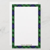 Elegante Clan Graham Tartan Plaid Briefpapier (Voorkant / Achterkant)