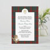 Elegante Clan MacCain 3 Plaid bruiloft uitnodiging (Staand voorkant)