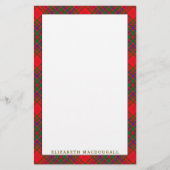Elegante Clan MacDougall Tartan Plaid Briefpapier (Voorkant)