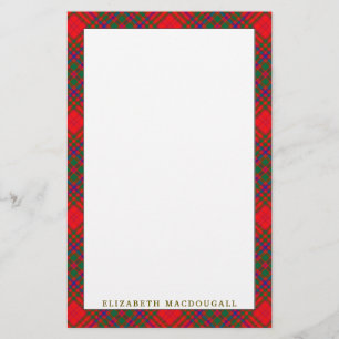 Elegante Clan MacDougall Tartan Plaid Briefpapier