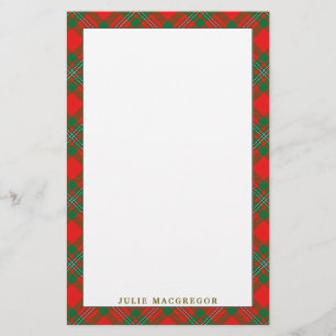 Elegante Clan MacGregor Tartan Plaid Briefpapier