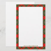 Elegante Clan MacGregor Tartan Plaid Briefpapier (Voorkant / Achterkant)