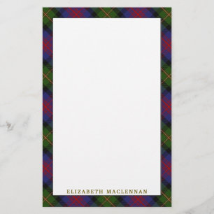 Elegante Clan MacLennan Tartan Schotse ruit Briefpapier