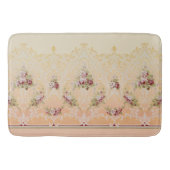 Elegante Classic Bloemen en Gouden Rococo Filigraa Badmat (Voorkant)