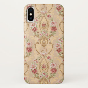 Elegante Classic Bloemen en Gouden Rococo Filigraa Case-Mate iPhone Case