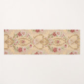 Elegante Classic Bloemen en Gouden Rococo Filigraa Yogamat (Voorkant (horizontaal))