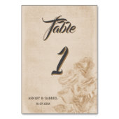 Elegante Classic Bloemen Rustieke Trouwtafel Nº 1 Kaart (Voorkant)