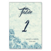 Elegante Classic Bloemen Rustieke Trouwtafel Nº 2 Kaart (Voorkant)