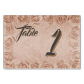 Elegante Classic Bloemen Rustieke Trouwtafel Nº 3 Kaart (Voorkant)