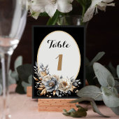 Elegante Classic Bloemen Rustieke Trouwtafel Nº 5 Kaart