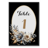 Elegante Classic Bloemen Rustieke Trouwtafel Nº 5 Kaart (Achterkant)