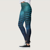 Elegante Classic Blue Waves in Waterverf Leggings (Links)