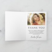 Elegante classic border afstuderen afstuderen foto bedankkaart (Binnen)