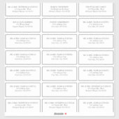 Elegante Classic Bruiloft Gasten Adresetiketten Sticker (Vel)