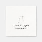 Elegante Classic Custom Wedding Cocktail Servet (Voorkant)