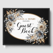 Elegante Classic Floral Rustic Wedding Guest Book  Gastenboek (Voorkant)