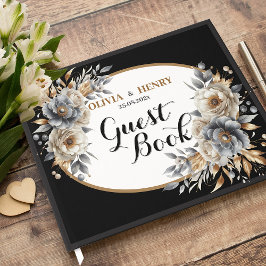 Elegante Classic Floral Rustic Wedding Guest Book  Gastenboek