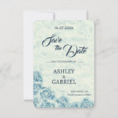 Elegante Classic Floral Rustic Wedding Save Date 2 Save The Date (Voorkant)