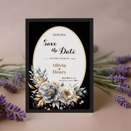Elegante Classic Floral Rustic Wedding Save Date 5 Save The Date
