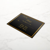 Elegante Classic Gold Script Wedding RSVP Kaart (Gedraaid)