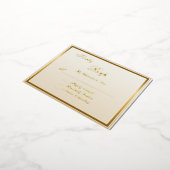 Elegante Classic Gold Script Wedding RSVP Kaart (Gedraaid)