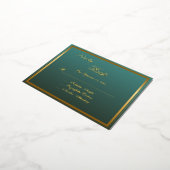 Elegante Classic Gold Script Wedding RSVP Kaart (Gedraaid)