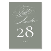 Elegante Classic Grijs op Witte Kalligrafie Trouwe Kaart (Voorkant)