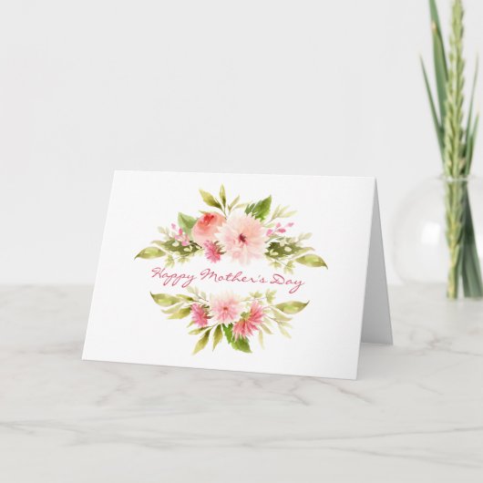 Elegante Classic Happy Moederdag Groet Kaart (Voorkant)