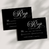 Elegante Classic Minimalistische Wedding RSVP Kaar