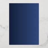 Elegante Classic Navy en Gold Save the Date Kaart (Achterkant)