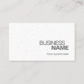 Elegante Classic Plain White Grey Sprinkle Stippen Visitekaartje (Voorkant)