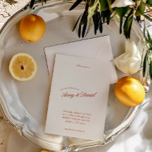 Elegante  Classic Rood & Ivoor bruiloft