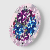 Elegante, Classic Roos Flowers Fotowandklok Grote Klok (Hoek)