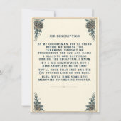 Elegante Classic Suit Groomsman Proposal Kaart (Achterkant)