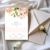 Elegante Classic Waterverf Bloemen Bruiloft RSVP Kaartje