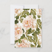 Elegante Classic Waterverf Bloemen Bruiloft RSVP Kaartje (Achterkant)